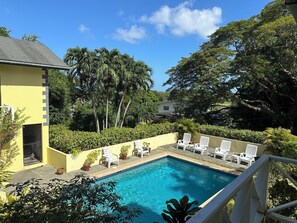 Pool from bedroom balcony