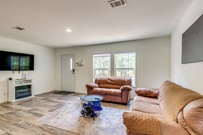 Living Room | Smart TV | Electric Fireplace | Full Sleeper Sofa