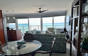 The view is everywhere in the kitchen, dining and living room!
