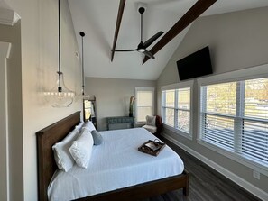 Main bedroom - king bed with bunk beds for kids or additional guests