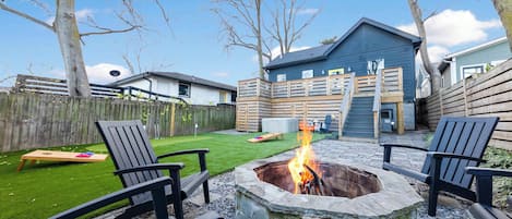 Relaxation Awaits in This Peaceful Outdoor Escape with a Fire Pit