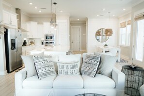 Bright and inviting interior with a charming beachy vibe.