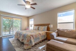 Second Floor King Master Bedroom with Balcony and lounge seating