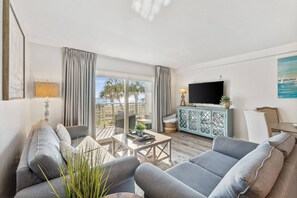 Beach view from the living room