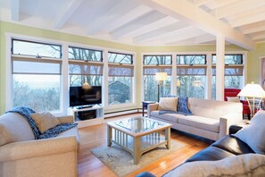 Open Living Space with Views of Lake Michigan