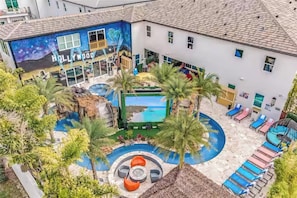 Aerial view of the 20 bedroom mansion