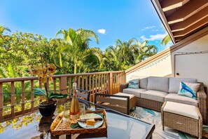 Private lanai with garden view