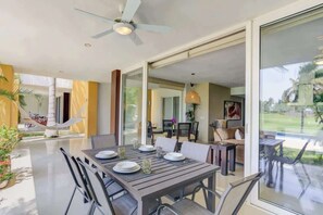 Floor-to-ceiling sliding glass doors