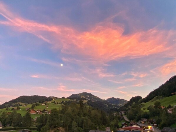 Sky, Mountainous Landforms, Afterglow, Nature, Hill, Mountain, Cloud, Dusk, Sunset, Orange