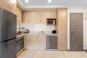 Modern kitchen with all appliances you would expect