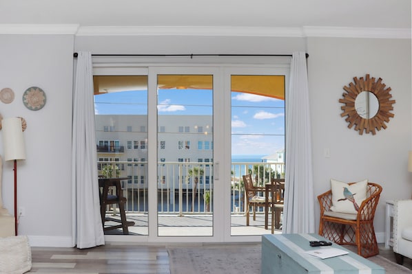 Beach View Deck off of Living Room