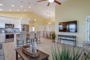 View of the living room/dining room/kitchen