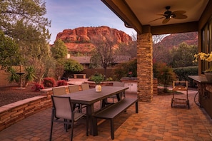 Outdoor patio with great views