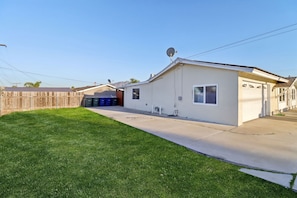 A spacious driveway serves as your parking