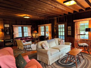 Living room and additional sitting and work area main cottage