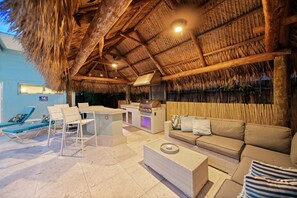 Summer kitchen, outdoor seating 
.