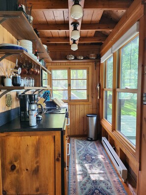 Alley kitchen  with all essentials provided.  
