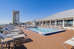 Inviting pool at the Lost Key Beach Club, featuring beautiful views and direct access to the beach.