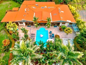 Aerial view of the property.