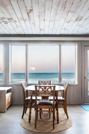 Breathtaking water views abound in this seaside abode.