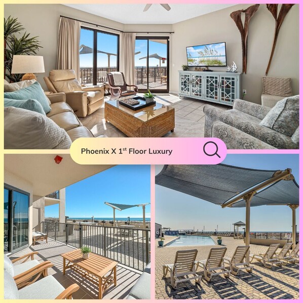Enjoy the best location on Orange Beach with 1st floor luxury next door to Fla-Bama!