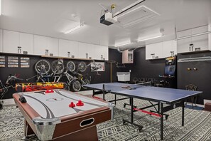 Challenge your friends to a game of pool or ping pong or test your skills at foosball or air hockey!