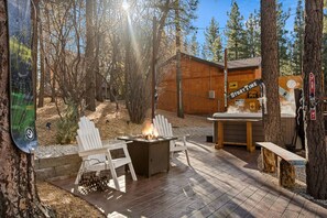 Gather around one of the two firepits outside and get ready for story time and smores!