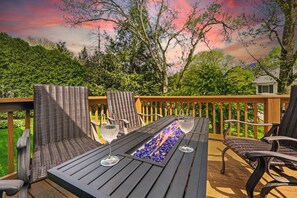 Sunsets by the fire table