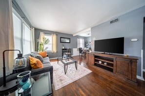 Enjoy a show on the large Smart TV