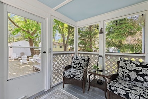 Enjoy the sunshine on the screened in porch