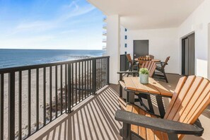 Stunning views from the balcony of Palms 915.