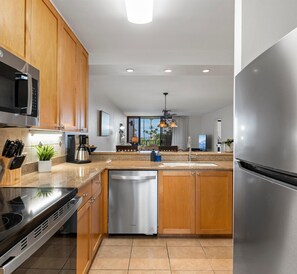 Spacious kitchen area