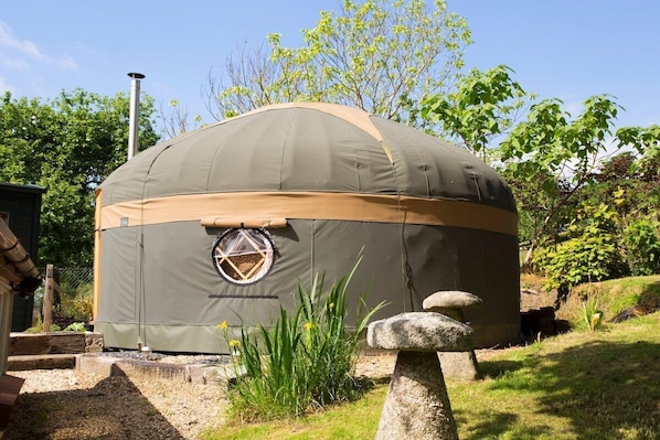 18 ft yurt set in garden of St Anne's B and B