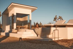 A sauna with desert views followed by a cool dip is our recommendation