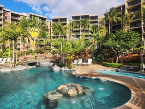 Garden pool (note jacuzzi on the right)