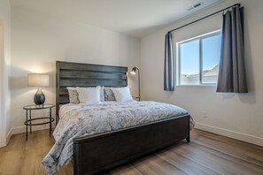 Sleep like royalty in this spacious bed.