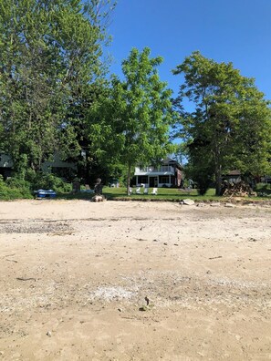 View of backyard from the beach