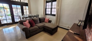 comfortable couch with hide a bed