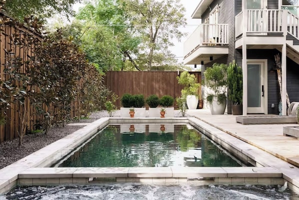 Pool backyard view