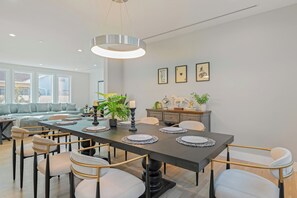 Elegant dining area.