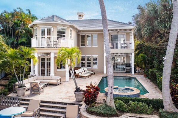 Large waterfront home with intracoastal access, short walk to the beach and under half a mile to Atlantic Ave