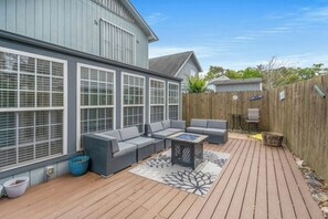 Sit and relax on the back patio.