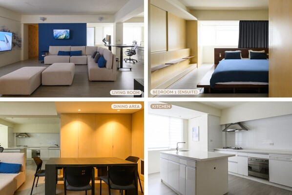 Spacious Modern 2B2b w/Sauna, Living, Dining, Kitchen, 3min walk Sun Yat-Sen MRT
