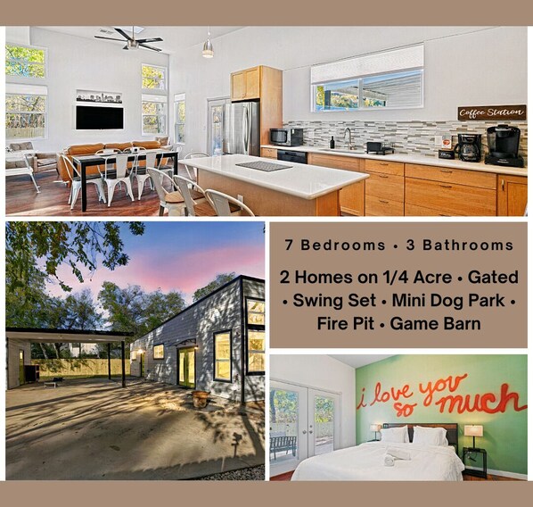 Two Homes: Seven Bedrooms and Three Bathrooms