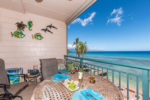 First unit, One of the two oceanfront lanais