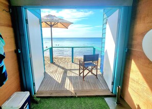 Located 60 meters from the property is the Bathing Box with large deck