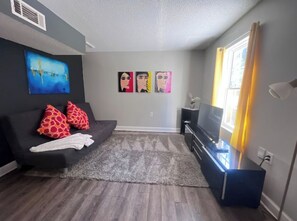 Living room, sofa bed. 