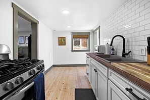Well stocked galley kitchen