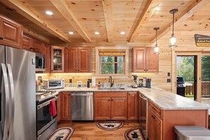 Fully stocked kitchen