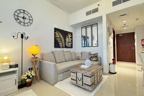 Experience the perfect balance of relaxation and style in this cozy living area.